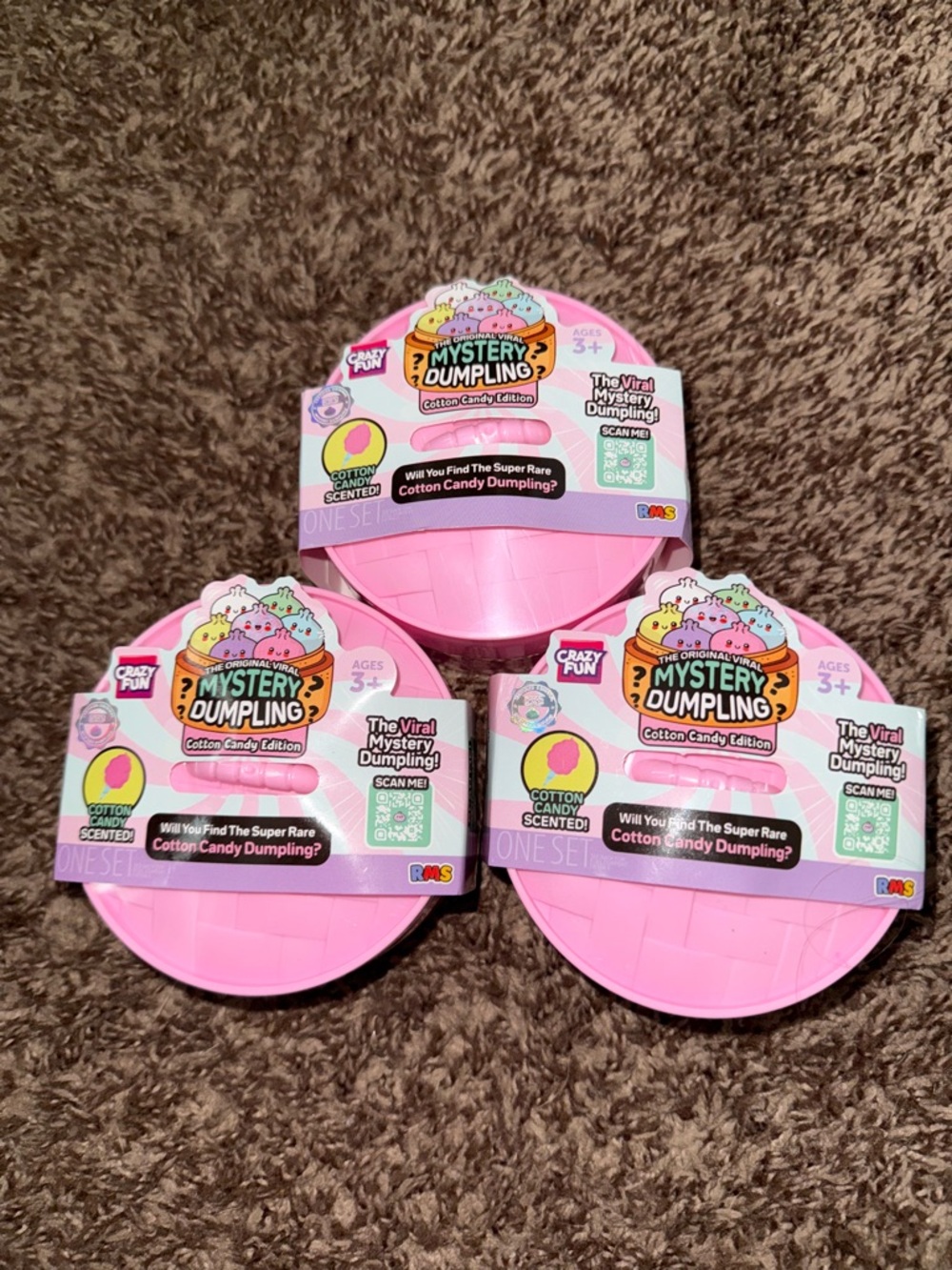 3 RMS Cotton Candy Edition Mystery Dumplings Sealed